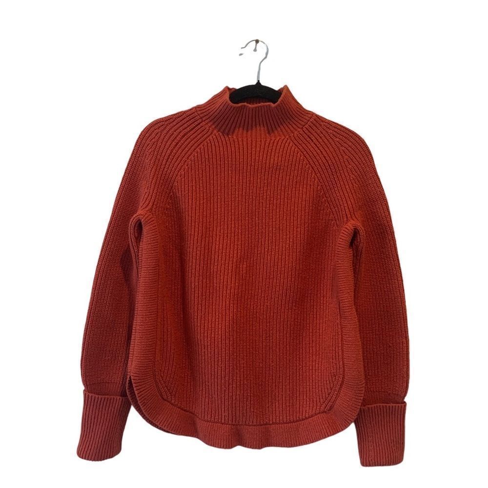 Treasure & Bond Mock Neck sweater Medium in red ochre - Picture 6 of 6